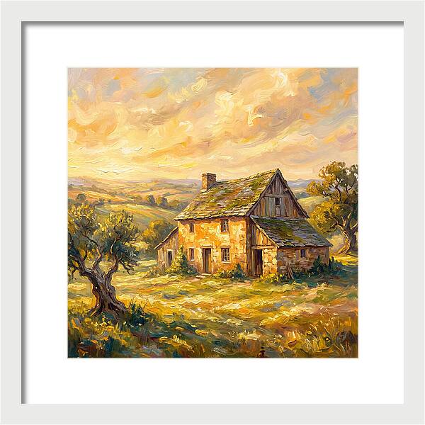 Historic Farmhouse At Dusk
