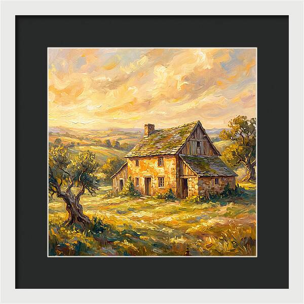 Historic Farmhouse At Dusk