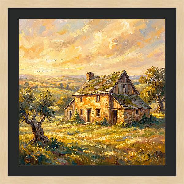 Historic Farmhouse At Dusk