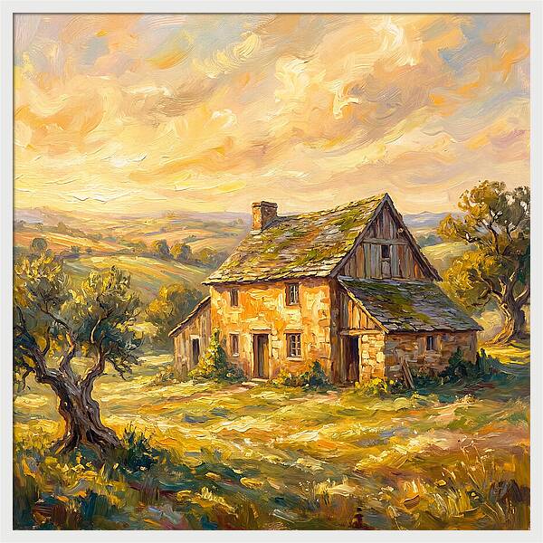 Historic Farmhouse At Dusk
