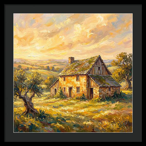 Historic Farmhouse At Dusk