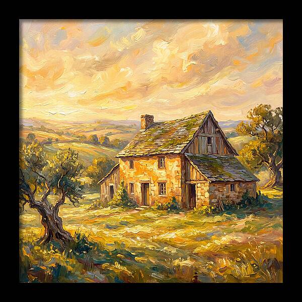 Historic Farmhouse At Dusk