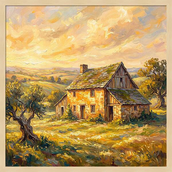 Historic Farmhouse At Dusk