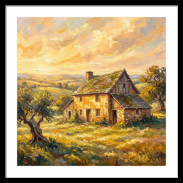 Historic Farmhouse At Dusk