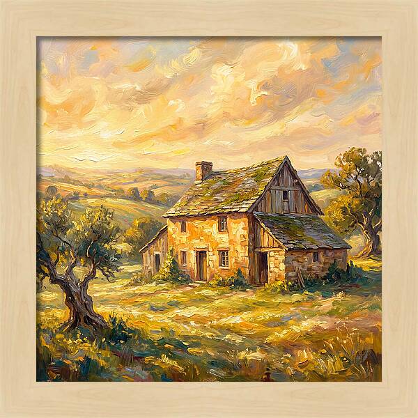 Historic Farmhouse At Dusk