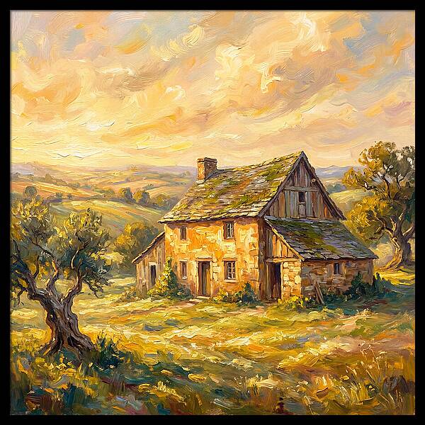 Historic Farmhouse At Dusk