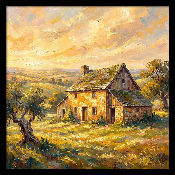 Historic Farmhouse At Dusk