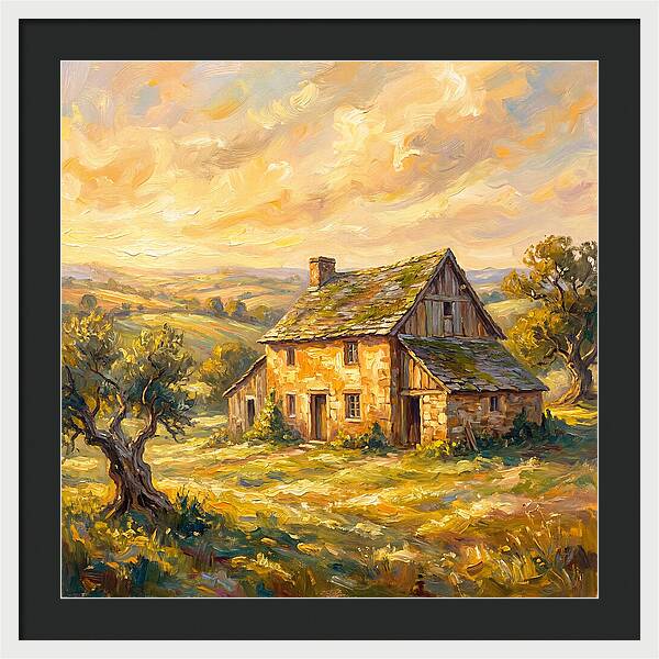Historic Farmhouse At Dusk