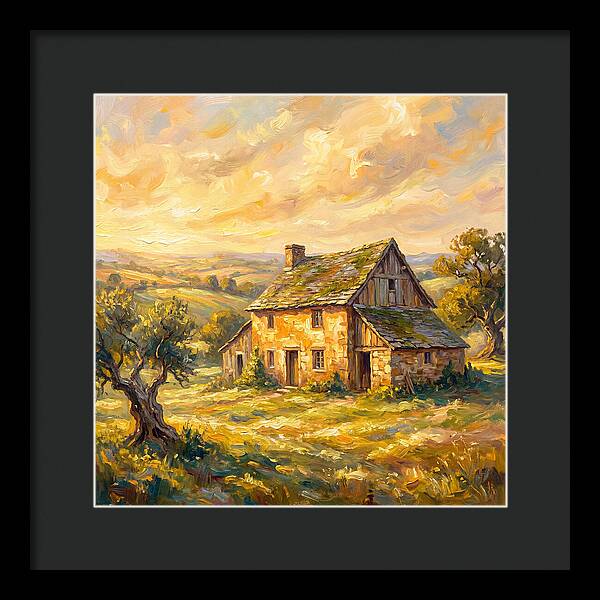 Historic Farmhouse At Dusk