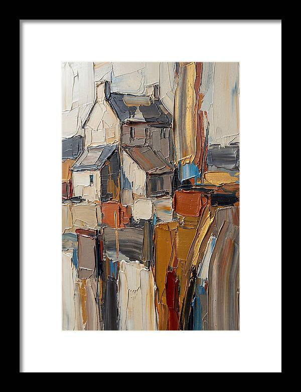 Historic Farmhouse In Palette Knife Style