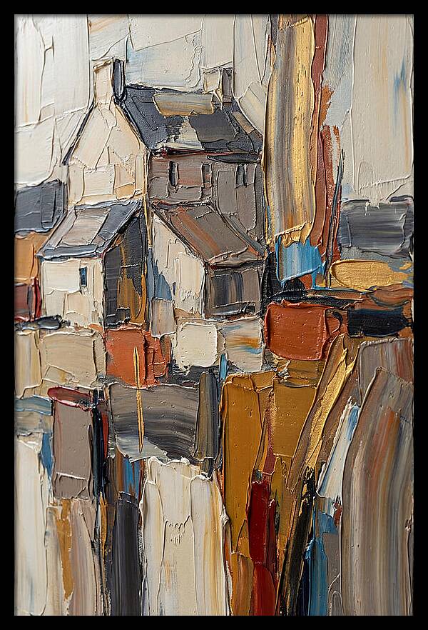 Historic Farmhouse In Palette Knife Style