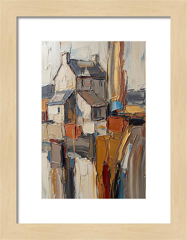 Historic Farmhouse In Palette Knife Style