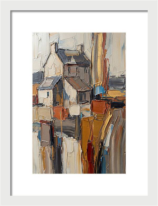 Historic Farmhouse In Palette Knife Style
