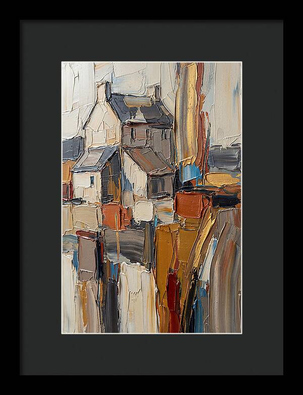 Historic Farmhouse In Palette Knife Style