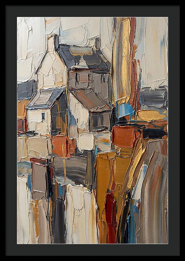 Historic Farmhouse In Palette Knife Style