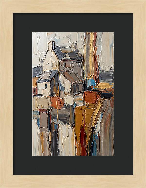 Historic Farmhouse In Palette Knife Style