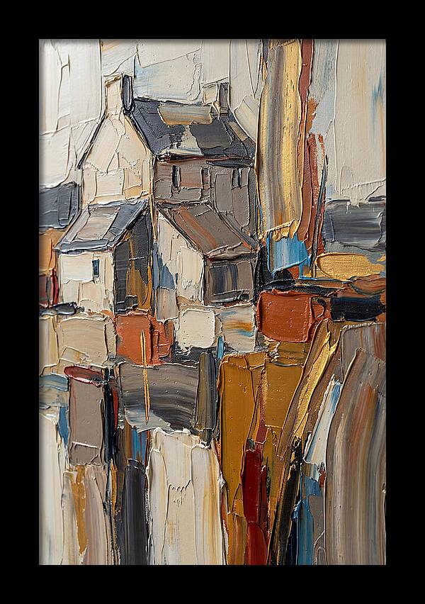 Historic Farmhouse In Palette Knife Style