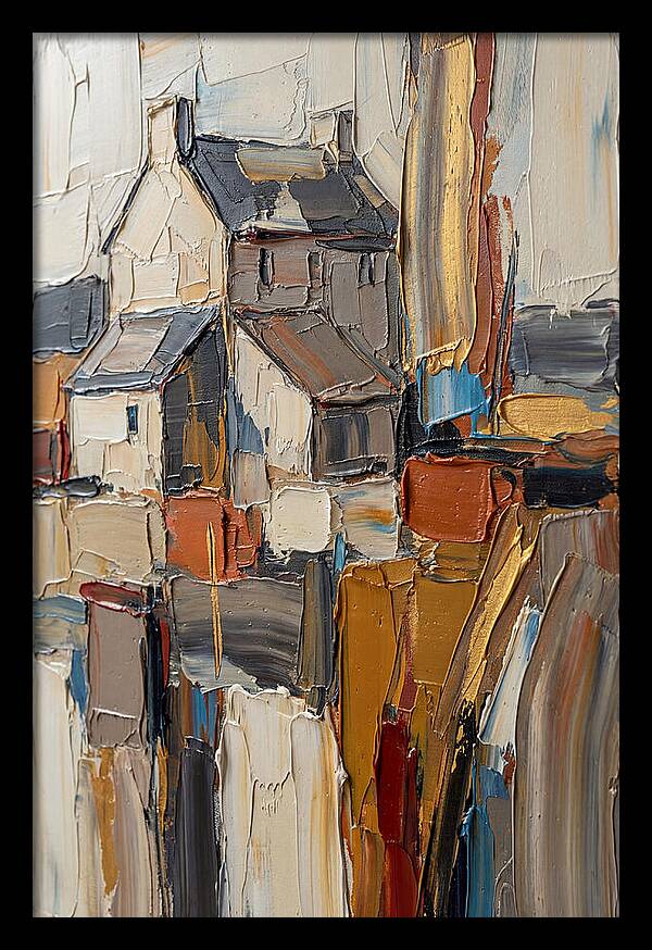Historic Farmhouse In Palette Knife Style