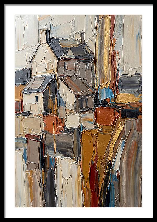 Historic Farmhouse In Palette Knife Style