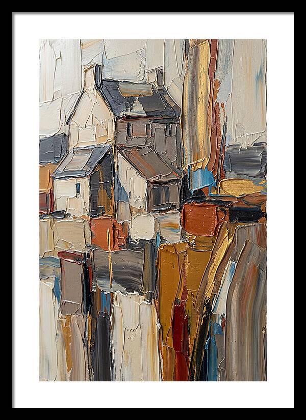 Historic Farmhouse In Palette Knife Style