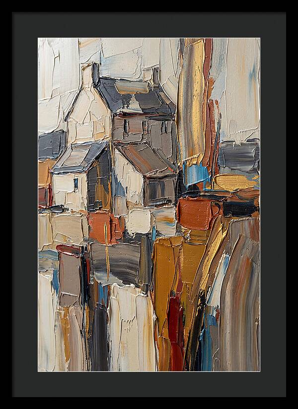 Historic Farmhouse In Palette Knife Style