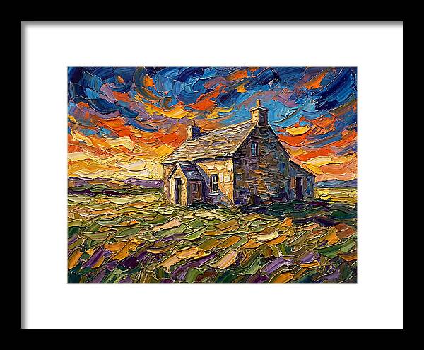 Historic House Under Vibrant Skies