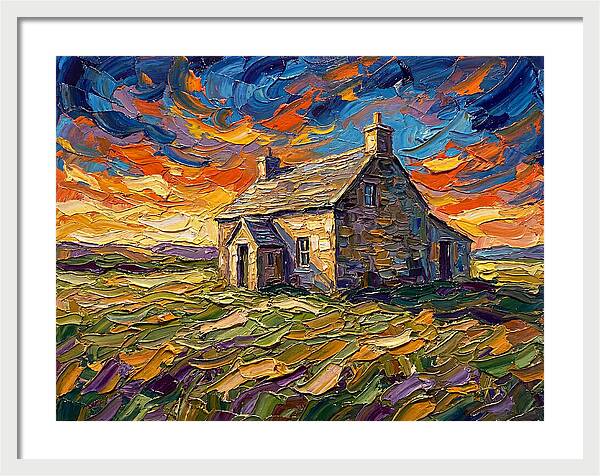Historic House Under Vibrant Skies