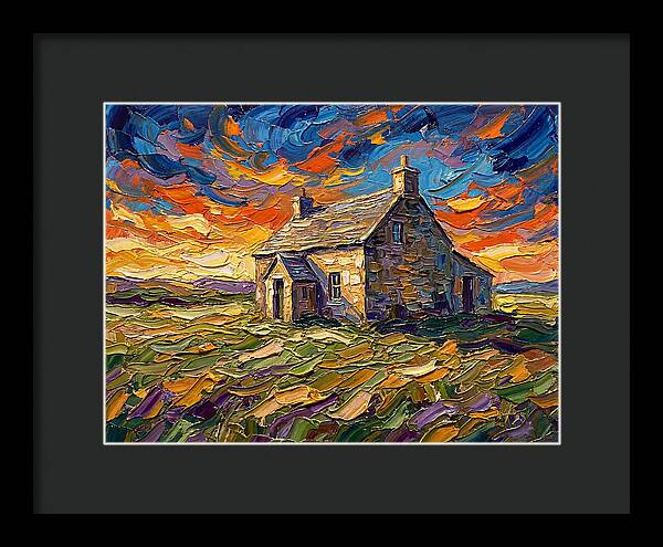 Historic House Under Vibrant Skies