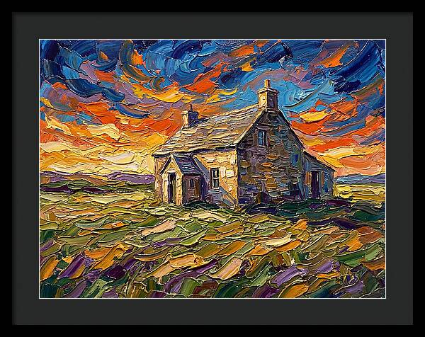 Historic House Under Vibrant Skies
