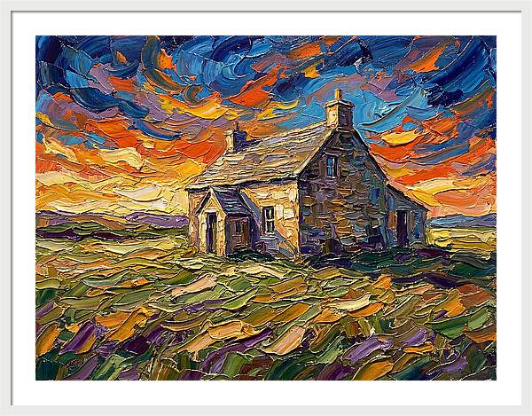 Historic House Under Vibrant Skies