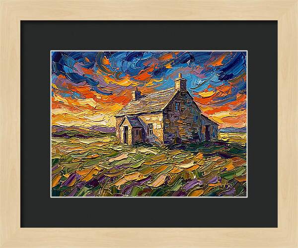 Historic House Under Vibrant Skies