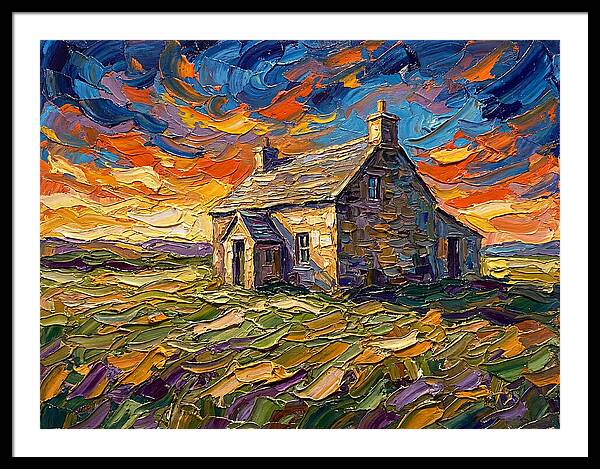 Historic House Under Vibrant Skies