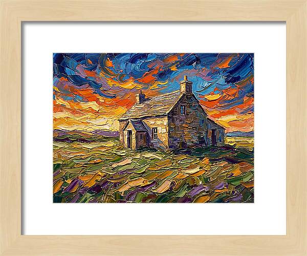 Historic House Under Vibrant Skies