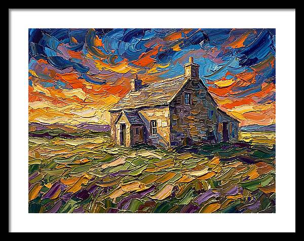 Historic House Under Vibrant Skies