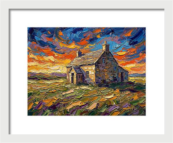 Historic House Under Vibrant Skies