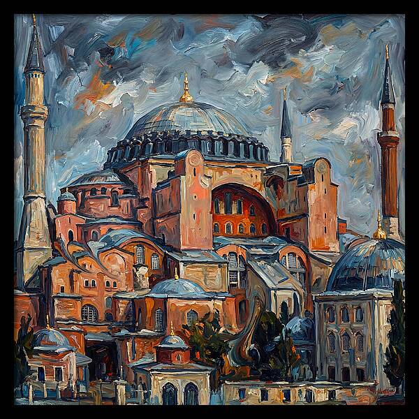 Historic Mosque In Expressionist Style