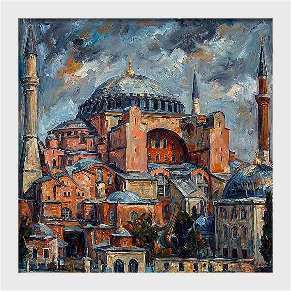 Historic Mosque In Expressionist Style