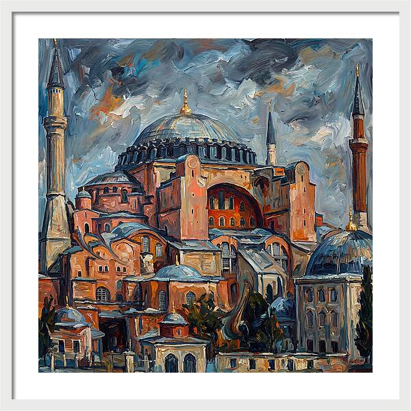 Historic Mosque In Expressionist Style