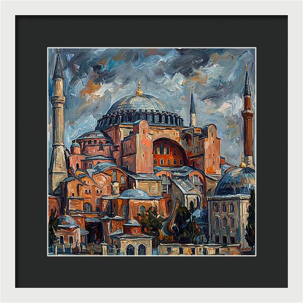 Historic Mosque In Expressionist Style