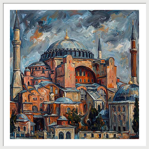 Historic Mosque In Expressionist Style