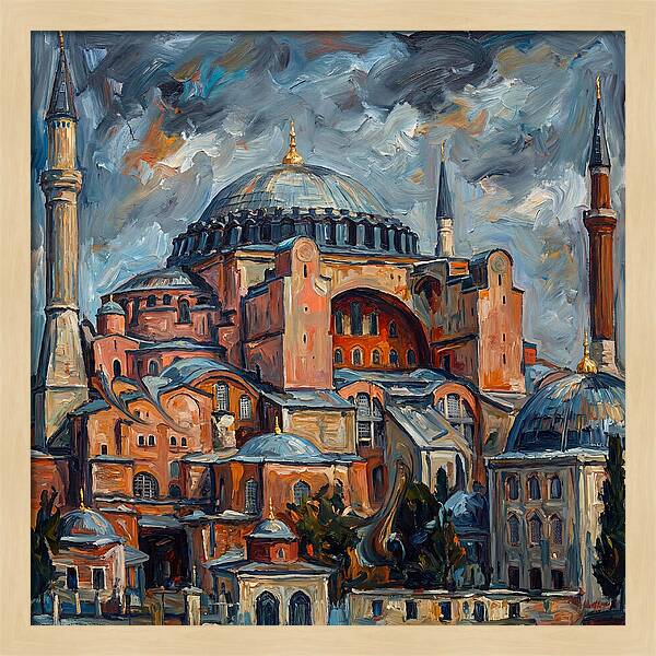 Historic Mosque In Expressionist Style