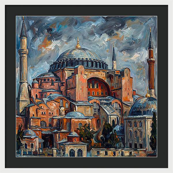 Historic Mosque In Expressionist Style