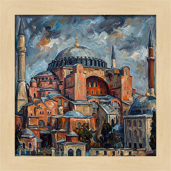 Historic Mosque In Expressionist Style