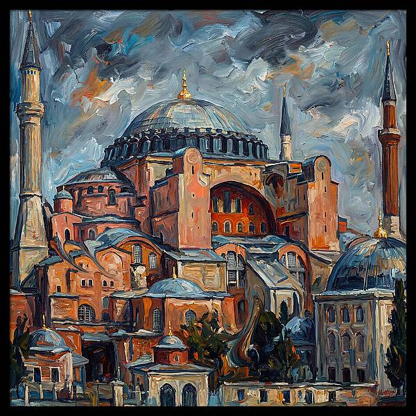 Historic Mosque In Expressionist Style