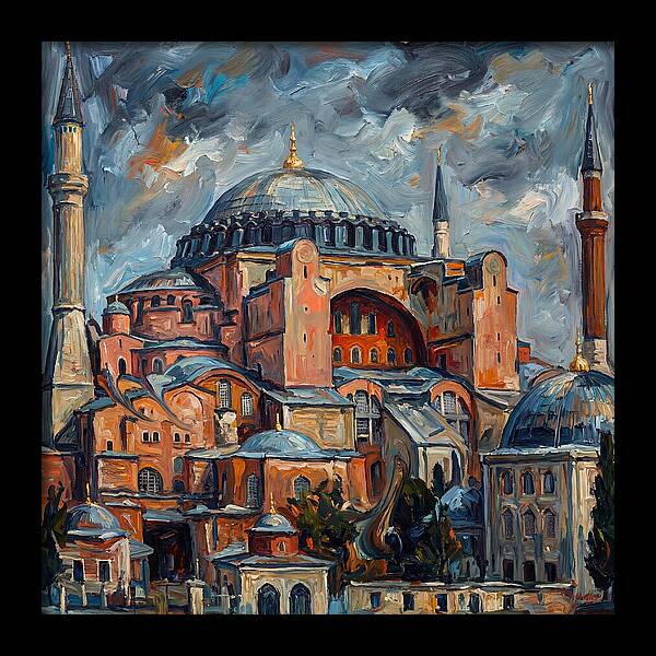 Historic Mosque In Expressionist Style