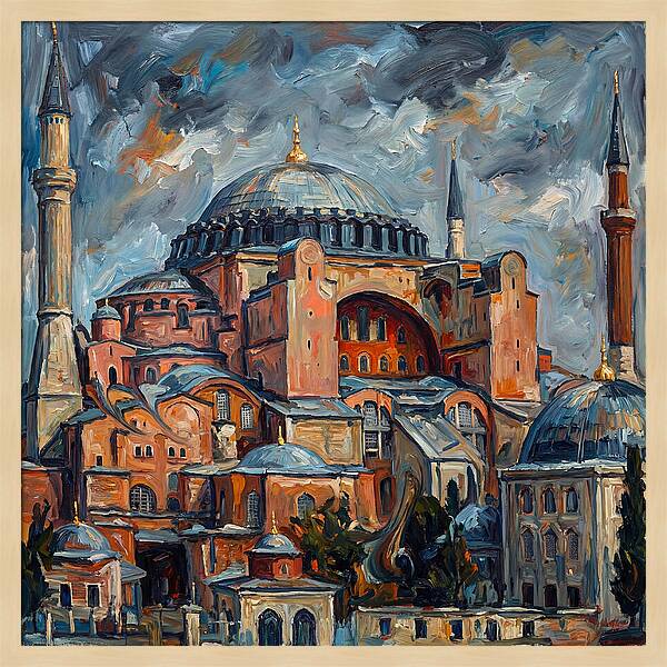 Historic Mosque In Expressionist Style