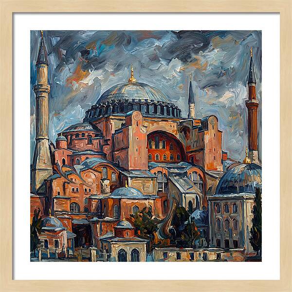 Historic Mosque In Expressionist Style