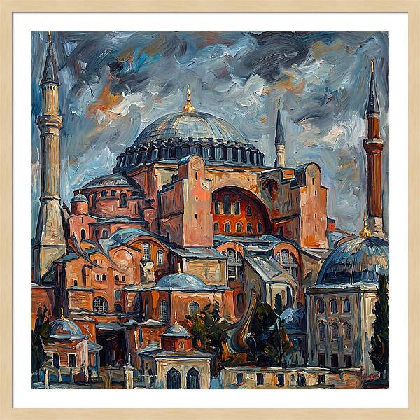 Historic Mosque In Expressionist Style