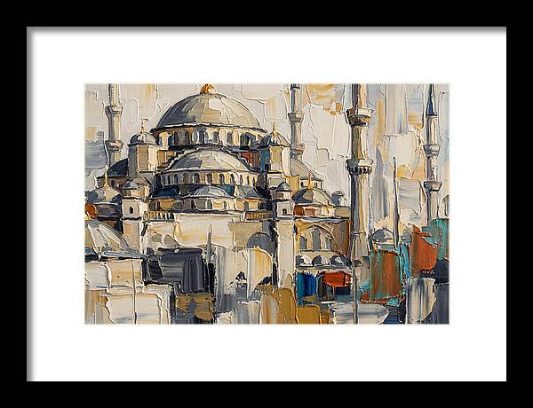 Historic Mosque In Palette Knife Style