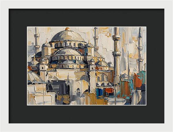 Historic Mosque In Palette Knife Style